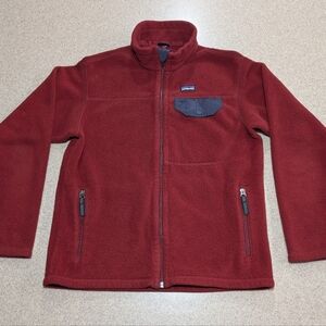 Patagonia Synchilla Fleece Dark Red Zip Up Jacket XL